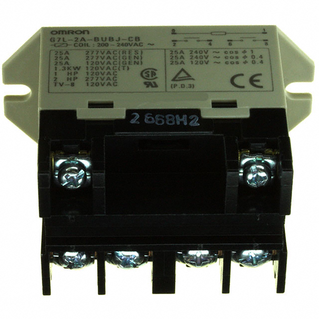 G7L-2A-BUBJ-CB AC200/240 Omron Electronics Inc-EMC Div  Power Relays Over 2 Amps